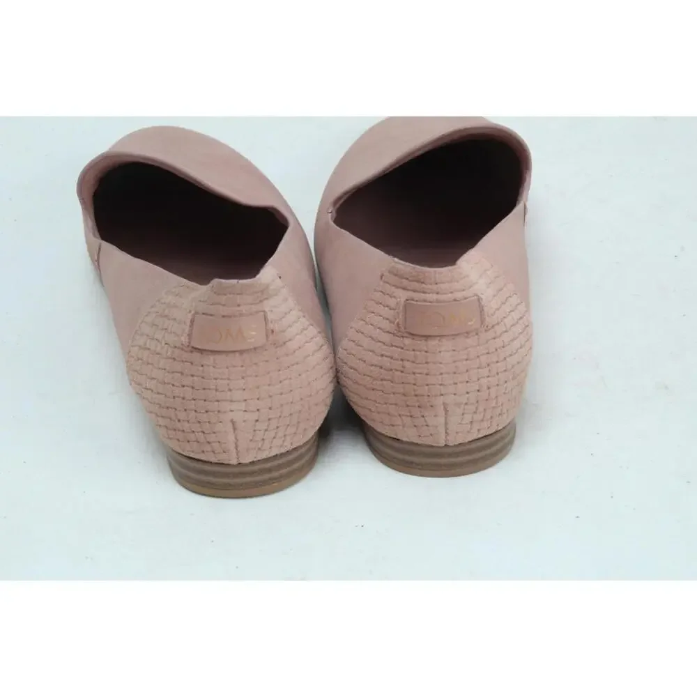 Tom's Darcy Loafers Shoes Slip On Flats Pink Women Sz 8